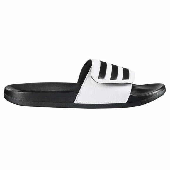 Adidas Slides Slipper Sandals Black & White 10M / 11W New NWT - Picture 5 of 10